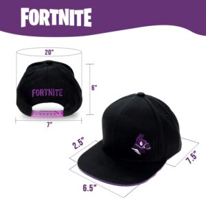 FORTNITE Baseball Cap for Boys, Quality Made Boys Hat and Fitted Cap, Flatbrim Baseball Hat with Sleek Design Purple/Black