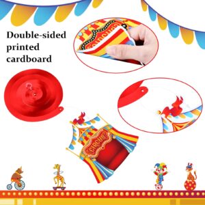 30 Pcs Carnival Hanging Swirl Decorations Colorful Circus Animal Party Supplies Carnival Baby Shower Decor Double Sided Ceiling Circus Streamers for Kids Circus Birthday Baby Shower Party Favors