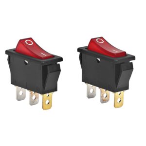 2 pack 120927-24 120 volt rocker switch lighted on off for fmi desa electric fireplaces