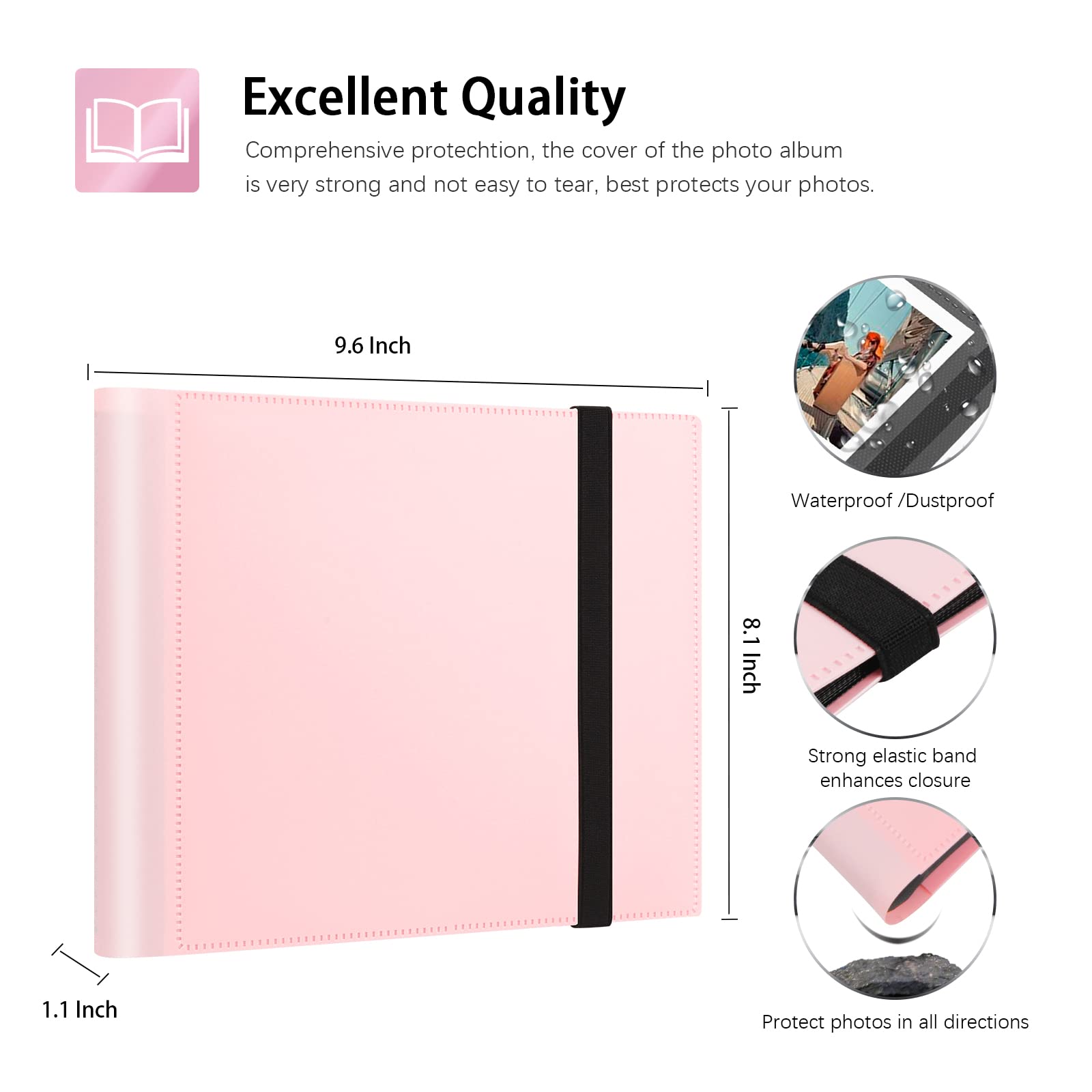 2x3 Photo Album for Fujifilm Instax Mini Instant Camera, 288 Pockets Photo Album for Polaroid,Mini Photo Album for Fujifilm Instax Mini 12 11 9 40 8 7 Evo LiPlay Instant Camera, White