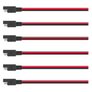 6 pcs 14 awg 13 inch sae connector extension cable (6pcs)