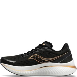saucony women's endorphin speed 3 running shoe, black/goldstruck, 9