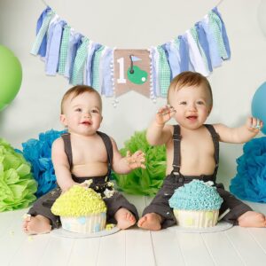 1st Birthday Highchair Banner,Golf Theme 1st Birthday Banner, One Banner 1st Birthday Boy, Highchair Banner 1st Birthday Boy, Happy Birthday Banner, Green Blue First Birthday Golf Theme Party Toppers