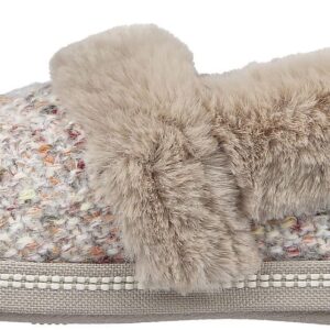 Skechers Women's Cozy Campfire-Lazy Sundaze Slipper, Taupe Multi, 7.5