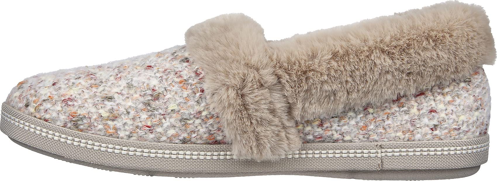 Skechers Women's Cozy Campfire-Lazy Sundaze Slipper, Taupe Multi, 7.5