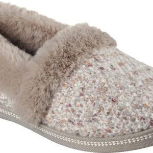 Skechers Women's Cozy Campfire-Lazy Sundaze Slipper, Taupe Multi, 7.5