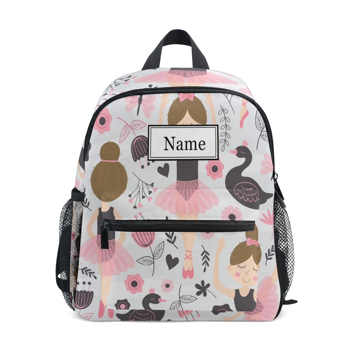 SUABO Custom Ballet Girl Toddler Backpack for Boy Girl Pink Preschool Bag for Children Personalized Kid's Name Bookbag