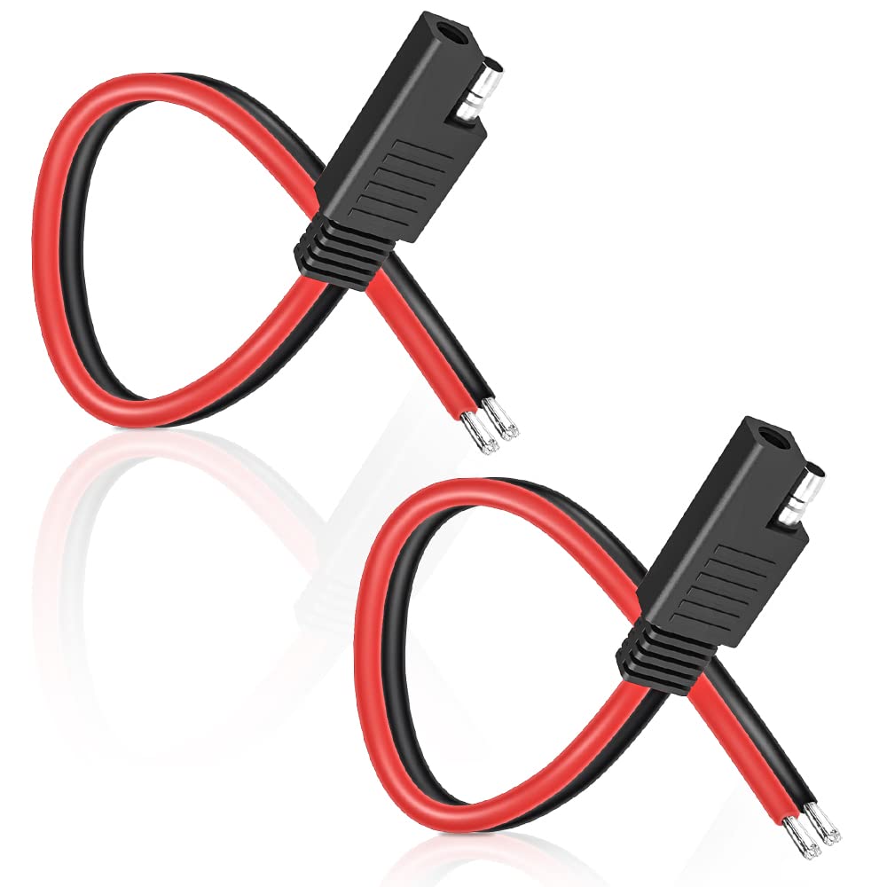 ELECTOP 10AWG SAE Connector Extension Cable, SAE Quick Connector Disconnect Plug SAE Power Automotive Extension Cable Solar Panel Cable Wire(2 Pack)