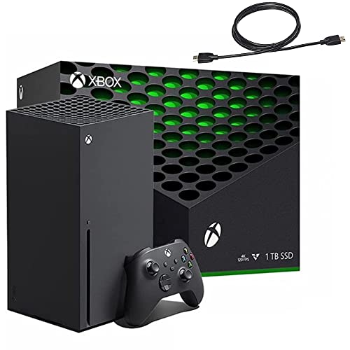 Xbox Series X 1TB Gaming Console + 1 Xbox Wireless Controller - 16GB GDDR6 Memory, Fine-Tuned Performance, True 4K Gaming, Up to 120 FPS - HDMI_Cable