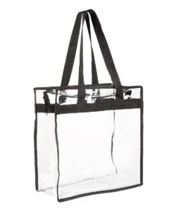 ueoe clear tote bag, stadium approved transparent bags security travel bag gym see through bag, 30 * 30 * 10cm