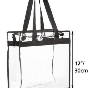 UEOE Clear Tote Bag, Stadium Approved Transparent Bags Security Travel Bag Gym See Through Bag, 30 * 30 * 10cm