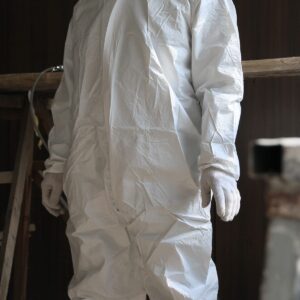 Disposable Hazmat Suit Protective Coverall with Hood for Men & Women XL Case of 10