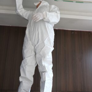 Disposable Hazmat Suit Protective Coverall with Hood for Men & Women XL Case of 10