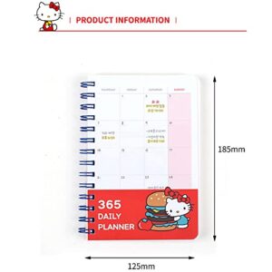 2019 Hello Kitty 365 Daily Planner Scheduler Diary Ver.2 (1PC) : Red / Blue (Blue)