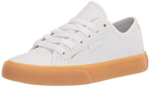 dc women's manual skate shoe, white/gum, 9.5