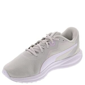 puma women's twitch runner pop, nimbus cloud white-chalk pink, 6.5