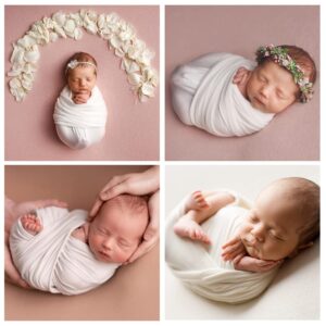 Newborn Photography Props Swaddle Wraps for Baby Boys Girls Baby Photo Props Shoot Stretch Blanket