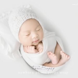 Newborn Photography Props Swaddle Wraps for Baby Boys Girls Baby Photo Props Shoot Stretch Blanket