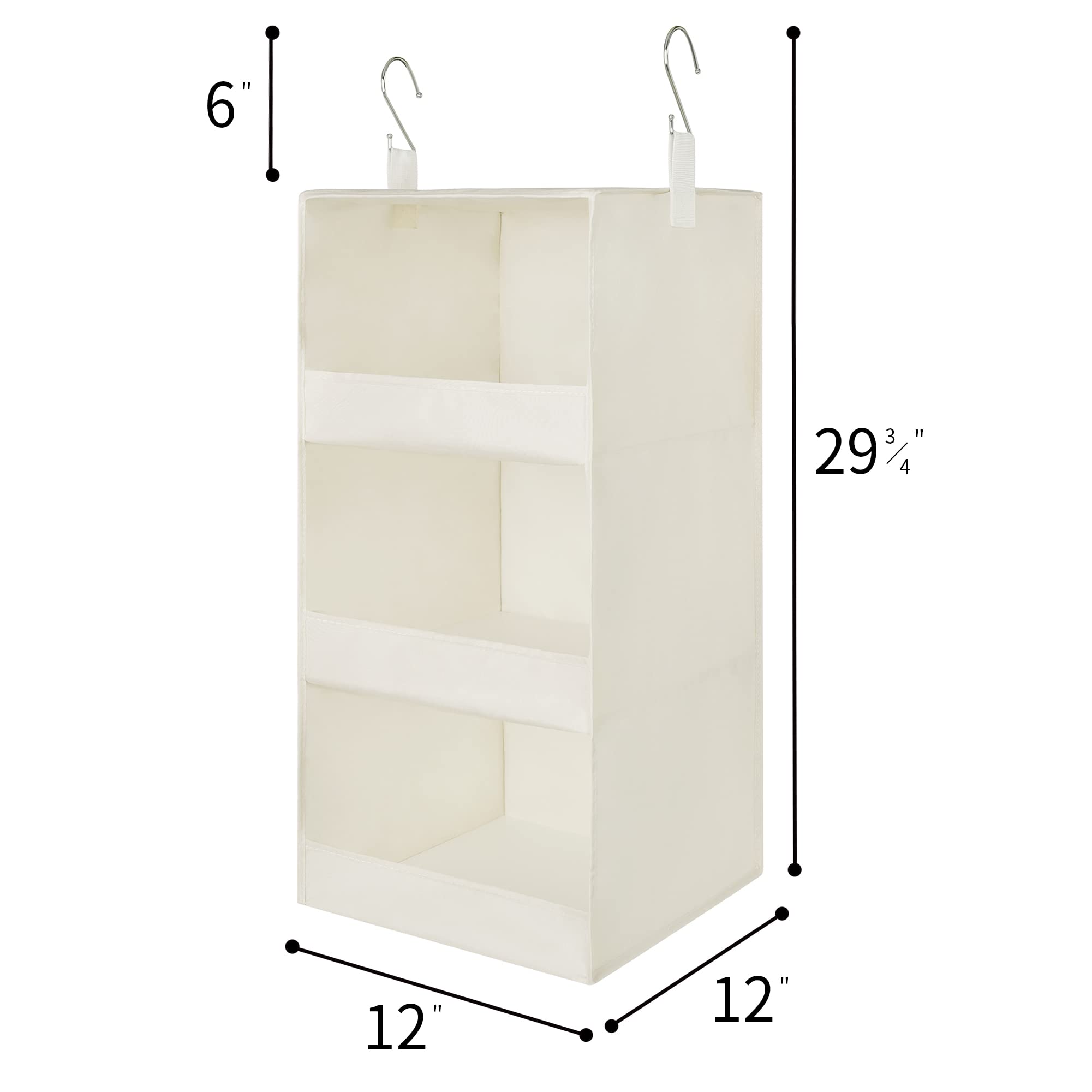 GRANNY SAYS Bundle of 4-Pack Storage Baskets for Organizing & 1-Pack Hanging Closet Organizer