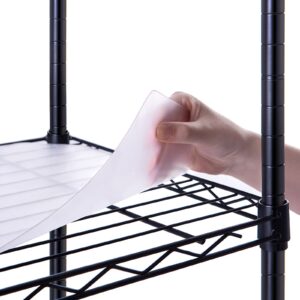 poofzy wire shelf liner 14 x 30, set of 5 shelf liners for wire shelving plastic non-adhesive for pantry, kitchen cabinets (clear)