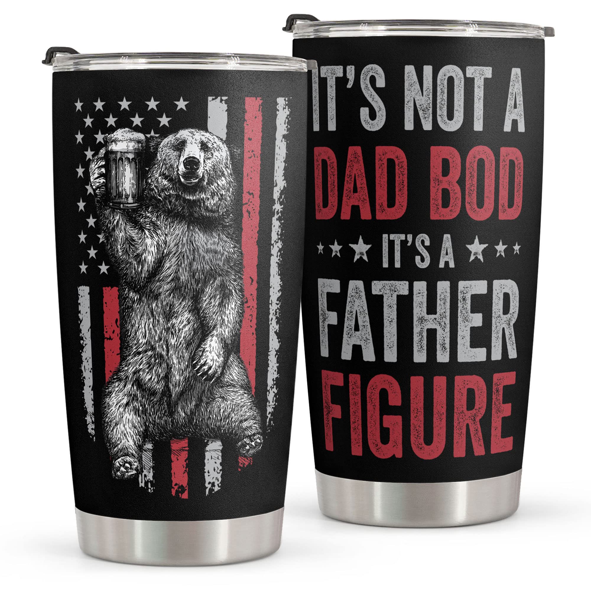 Macorner Gifts For Dad - Birthday Gifts for Dad Daughter Son Gifts For Men - Stainless Steel American Flag Tumbler Cup 20oz - Fathers Day Gift for Men Dad Papa Grandpa Uncle Stepdad Dad Gifts