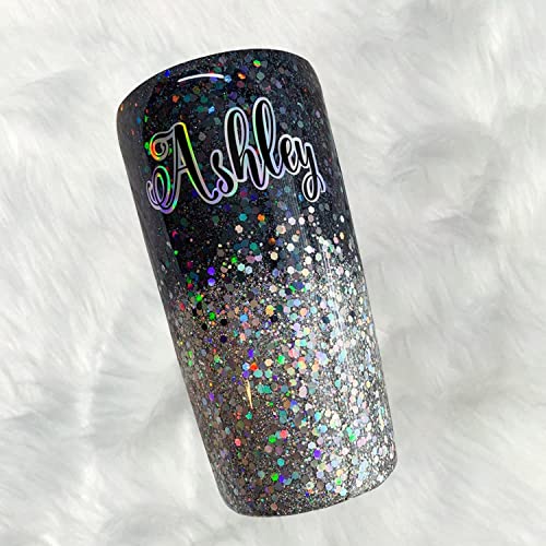 HEMOER Black Glitter 100g/3.5oz Holographic Chunky Sequins, Cosmetic Craft Glitters Set for Resin, Body, Hair, Face, Nail, Slime Festival Party Art and More