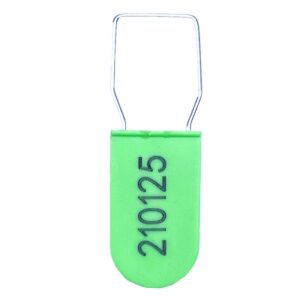 Plastic Wire Padlocks Security Seals Disposable Anti-Tamper Lock Numbered Green (Pack of 50)