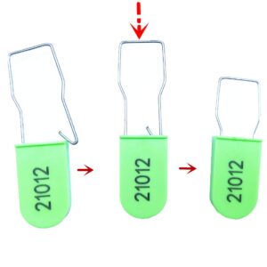 Plastic Wire Padlocks Security Seals Disposable Anti-Tamper Lock Numbered Green (Pack of 50)