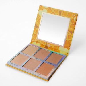bh cosmetics, baked bronzer and highlighter, face palette, weekend vibes belgian waffle, 6 colors, 6 oz