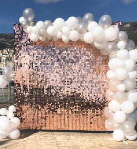 shimmer wall backdrop sequin backdrop-24 packs rose gold panels square shimmer wall backdrop for backdrop photography wedding party wall panel