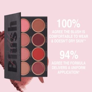 8 Colors Blush Palette, 4 Powder + 4 Cream Blush Palette, Contour and Highlight Blush Palette, Natural Nude Makeup Brighten Skin Tone Portable Makeup Blush, Professional Facial Makeup Blush