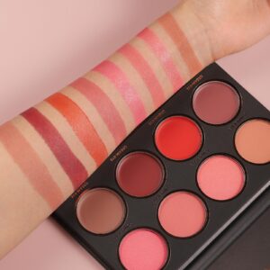 8 Colors Blush Palette, 4 Powder + 4 Cream Blush Palette, Contour and Highlight Blush Palette, Natural Nude Makeup Brighten Skin Tone Portable Makeup Blush, Professional Facial Makeup Blush