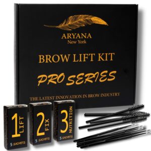 aryana new york eyebrow lamination kit - at home diy and salon use brow perm for fuller eyebrows instant lift - professional brow sachet series