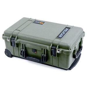 Pelican Color Case OD Green & Black Pelican 1510 case with Grey CVPKG dividers & mesh lid Organizer.