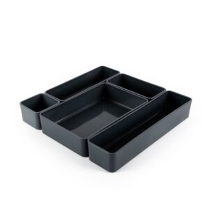 three by three seattle bamboo fiber stacking organizing bins: eco-friendly, stylish, and space-saving storage solution