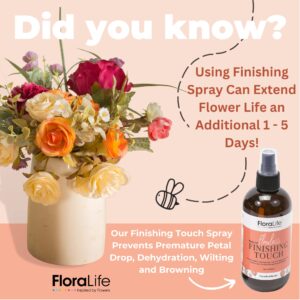 FloraLife Finishing Touch Spray for Fresh Cut Flower Bouquets and Floral Designs - Nutrient Hydration Formula - Floral Arrangement Supplies (8 oz)