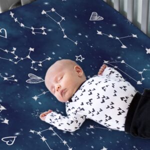 JumpOff Jo - 2 Pack Fitted Crib Sheet, Super Soft Breathable 100% Cotton Baby Crib Sheet for Standard Crib Mattresses and Toddler Beds, 28 in. x 52 in. - Galaxy & Mama Bear