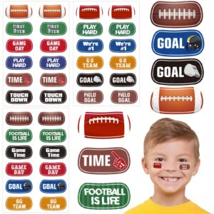 15 sheets football temporary stickers kids football face stickers football under eye sticker face paint for football game party decoration favor supplies