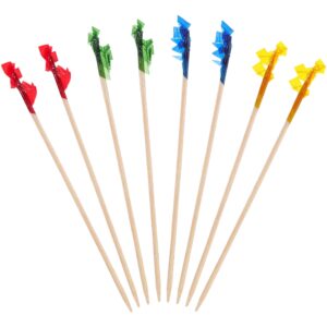 4 inch wood frill picks toothpicks,1200 pcs club frill toothpicks,sandwiches picks,cocktail party toothpicks for fruit,appetizers,club sandwiches,parties