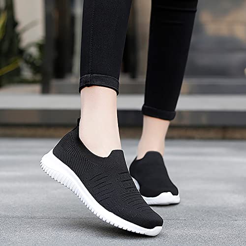 TBWM Women's Lightweight Fashion Running Sneakers Black