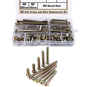 crib screws bolts replacement hardware parts kit m6 allen head bolts barrel nuts compatible with dream on me cribs synergy jayden chelsea alice aden violet ashton brody casco anna carson cape cod crib