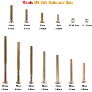 Crib Screws Bolts Replacement Hardware Parts Kit M6 Allen Head Bolts Barrel Nuts Compatible with Dream On Me Cribs Synergy Jayden Chelsea Alice Aden Violet Ashton Brody Casco Anna Carson Cape Cod Crib