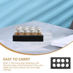 Cup Holder Tray Foam Drink Carrier Holder Trays: 8 Cup Holder Drink Carriers Beverage Coffee Drink Milk Tea Holder for Takeout picnics Outdoors Travel Disposable Cup Holder