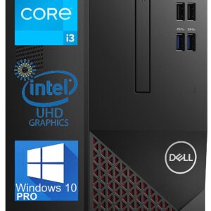 Dell Vostro 3681 Small Form Factor Desktop - Intel Core i3-10100 Upto 4.3 GHz, 16GB RAM, 256GB M.2 NVMe SSD, Intel UHD Graphics 630 4K Support, HDMI, VGA, Wi-Fi, Bluetooth - Windows 10 Pro (Renewed)