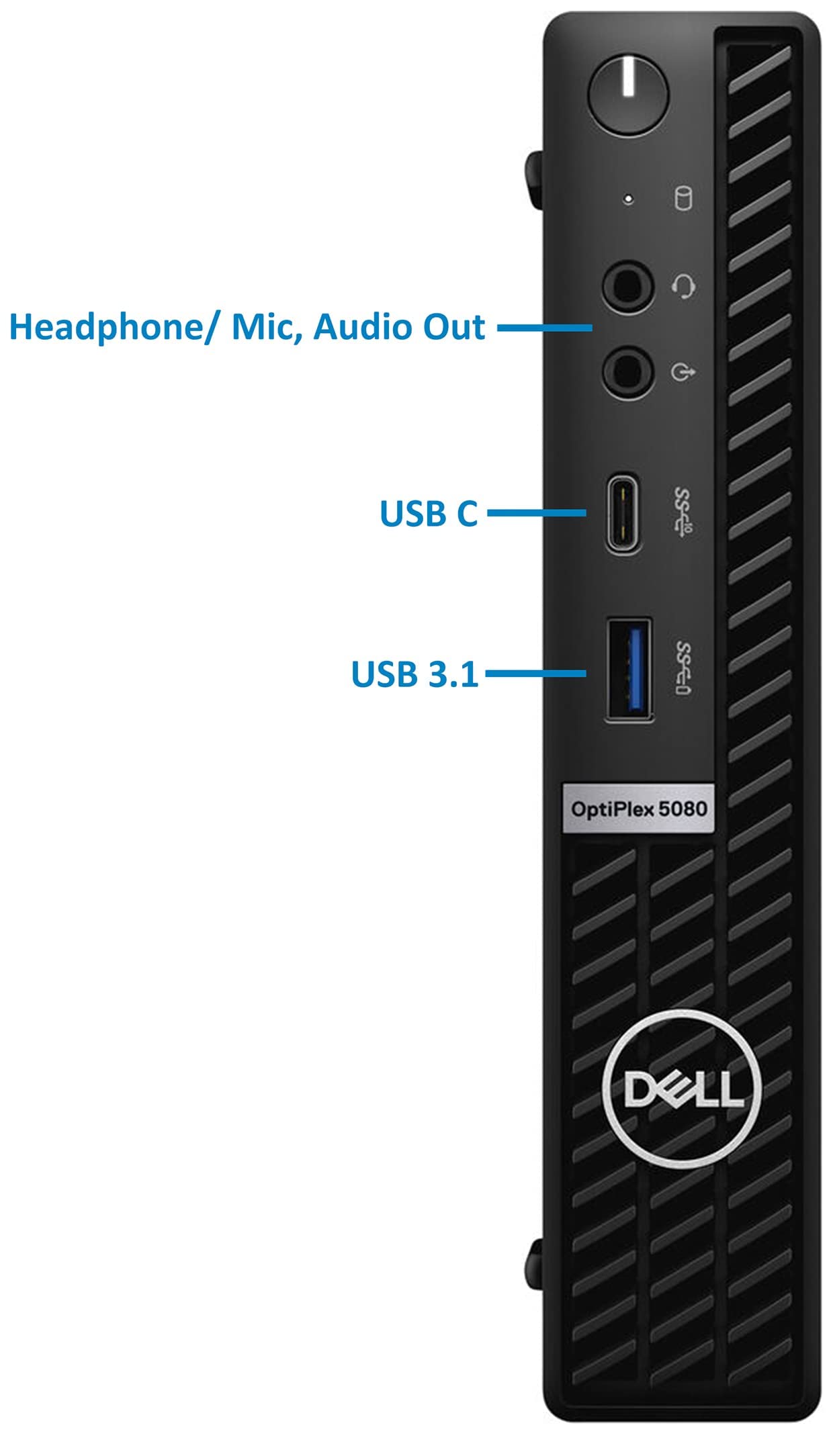 Dell OptiPlex 5080 Micro Desktop Computer – Intel Core i5-10400 Upto 4.3GHz - 16GB RAM, 512GB M.2 NVME SSD, AC Wi-Fi, Bluetooth, DisplayPort, HDMI, USB Type-C - Windows 10 Pro (Renewed)