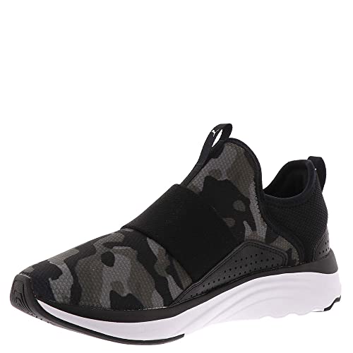 PUMA Softride Sophia Slip-On Camo AOP Women's Sneaker 8.5 B(M) US Black-Silver