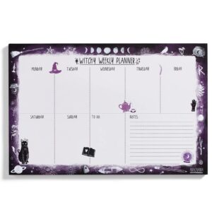 planner fall décor big weekly planner notepad agenda office desk room décor witchy mother's day gifts for women undated 2023 by spirit nest