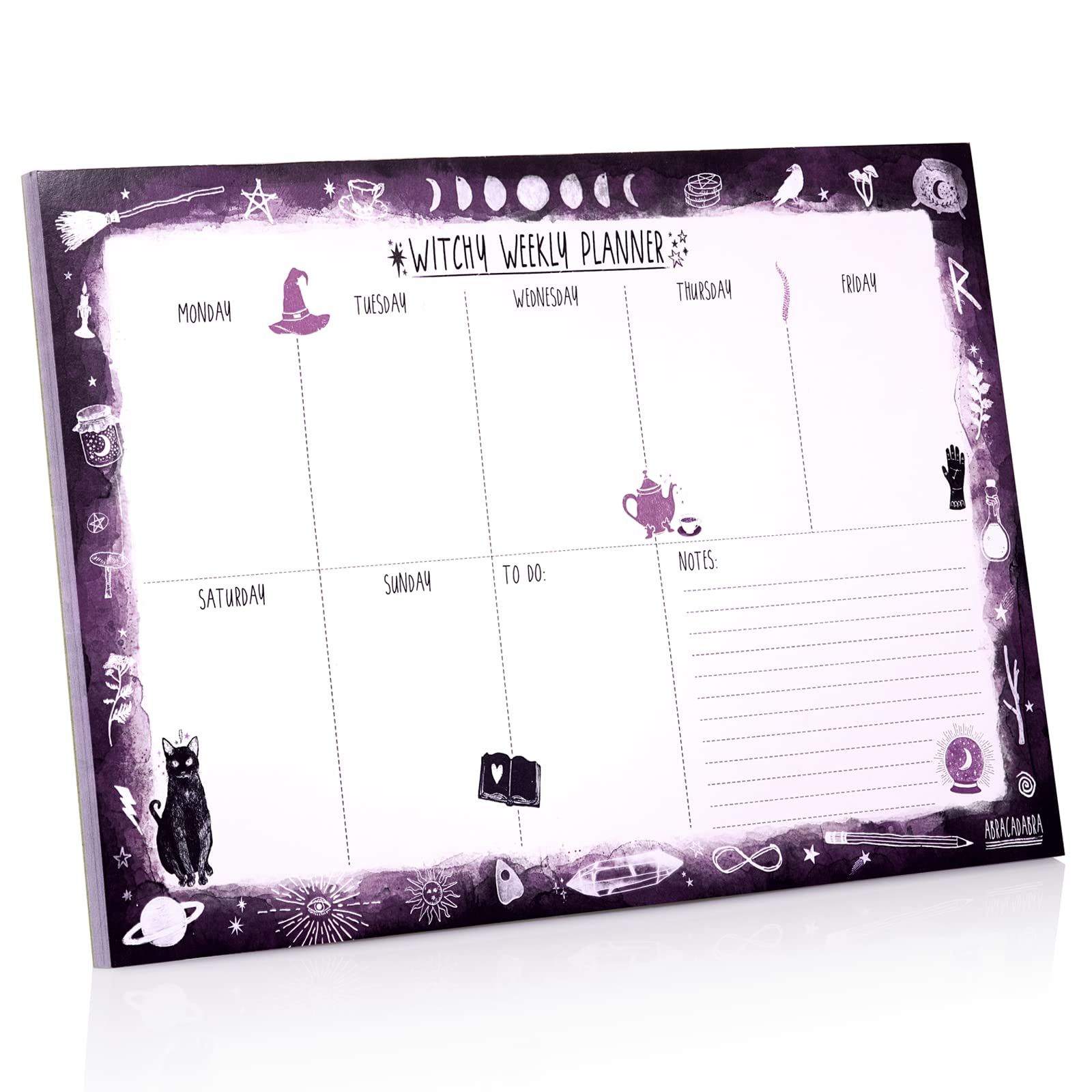 Planner Fall Décor Big Weekly Planner Notepad Agenda Office desk Room Décor Witchy Mother's Day Gifts For Women Undated 2023 By Spirit Nest