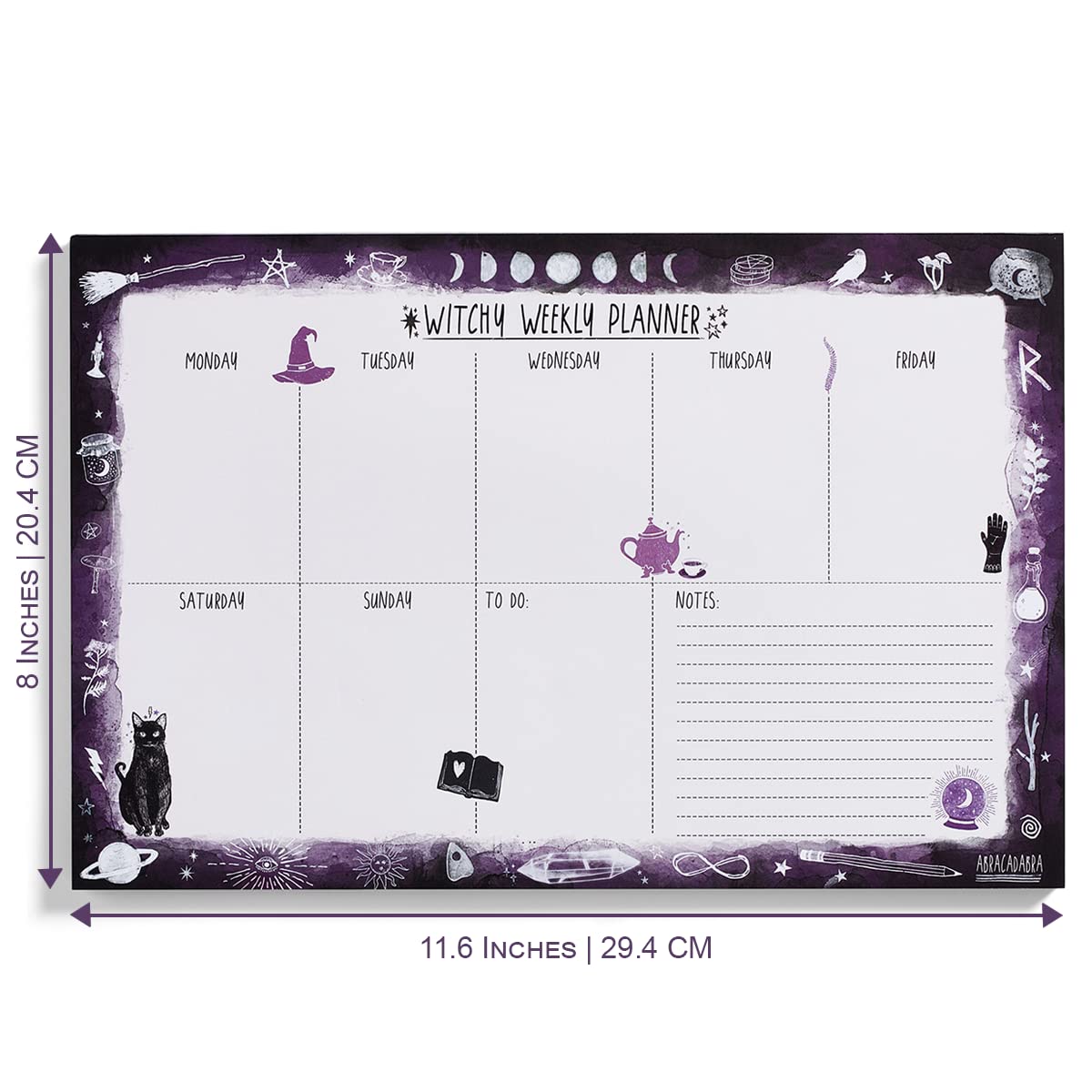 Planner Fall Décor Big Weekly Planner Notepad Agenda Office desk Room Décor Witchy Mother's Day Gifts For Women Undated 2023 By Spirit Nest