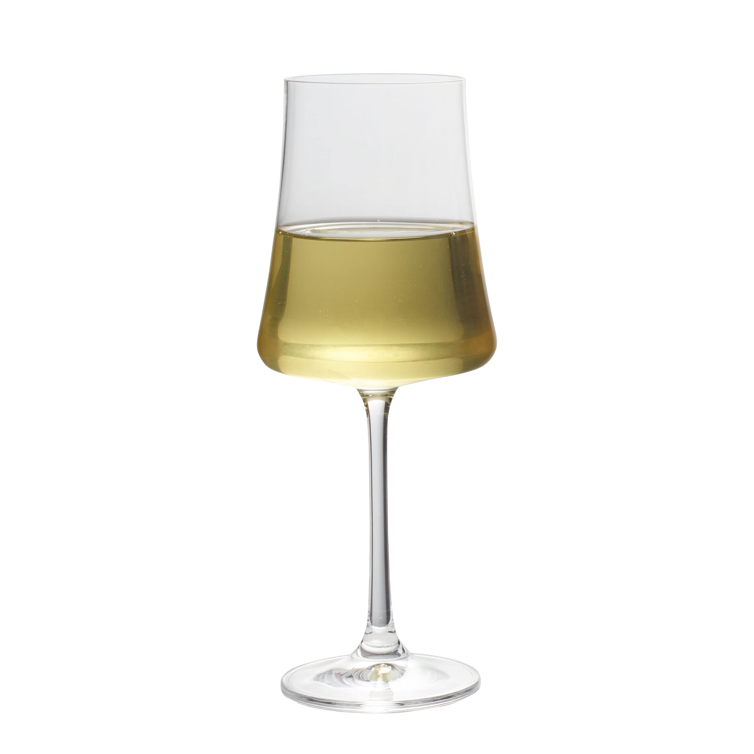 Mikasa Aline Set of 4 White Wine Glasses, 16-Ounce, Clear